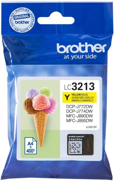 Original Tinte Brother LC-3213Y, ca. 400 S., gelb