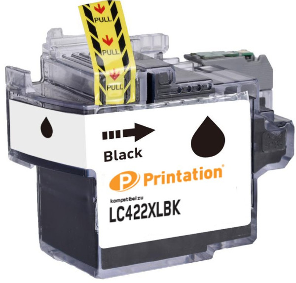 Printation Tinte ersetzt Brother LC-422XLBK, ca. 3000 S., schwarz