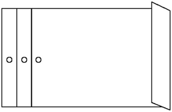 Musterbeutel 345x140x50mm gerillt und gelocht 120g 