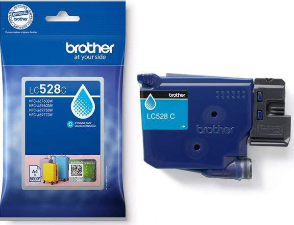Original Tinte Brother LC-528C, ca. 5.000 S., cyan 