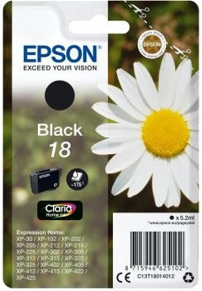 Original Tinte Epson T1801 / 18, ca. 175 S., schwarz