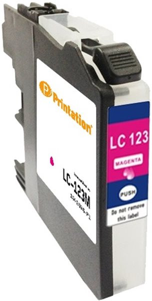 Printation Tinte ersetzt Brother LC-123M, ca. 600 S., magenta