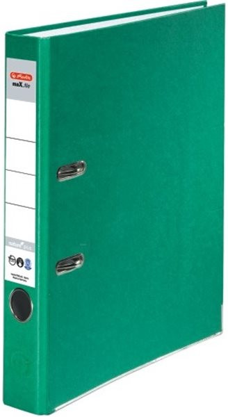Ordner A4/5cm Pappe grün Herlitz maX.file nature plus mit Kantenschutz