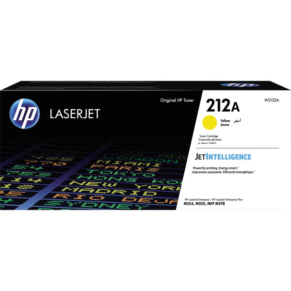 Original Toner HP 212A / W2122A, ca.4500 S., gelb  