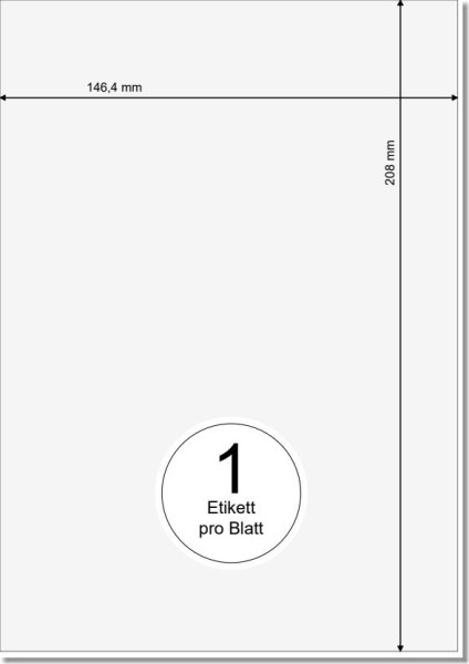 PRINTATION Papier-Etiketten (B208xH146,4mm) 1000xA5 à 1 Eti.