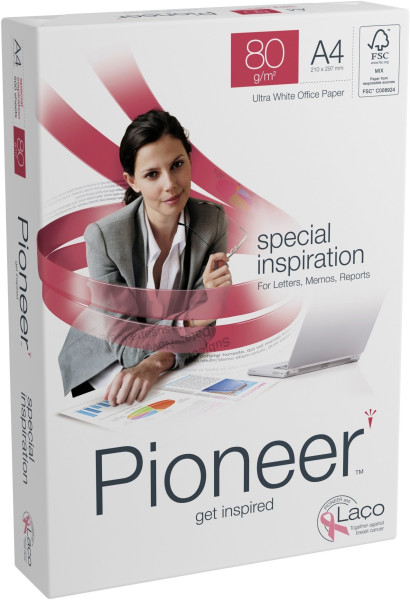 Papier A4 80g hochweiß, Pioneer Special Inspiration, A-Klasse, Weißegrad: 171CIE