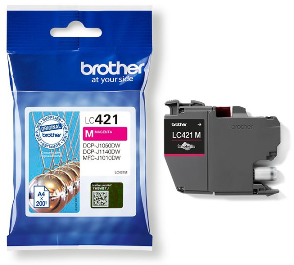 Original Tinte Brother LC-421, ca. 200 S., magenta