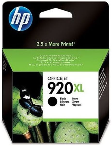 Original Tinte HP 920XL / CD975AE, ca. 1.200 S., schwarz, MHD abgelaufen 