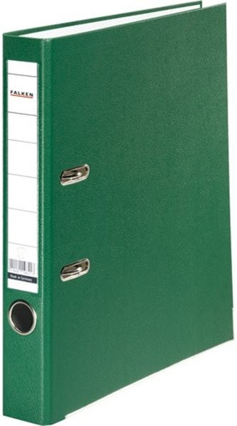 Ordner A4/5cm Plastiküberzug außen grün Falken PP-Color mit Kantenschutz 