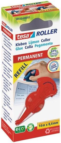 Kleberoller Nachfüllkassette permanent tesa Eco Logo, 14m x 8,4 mm