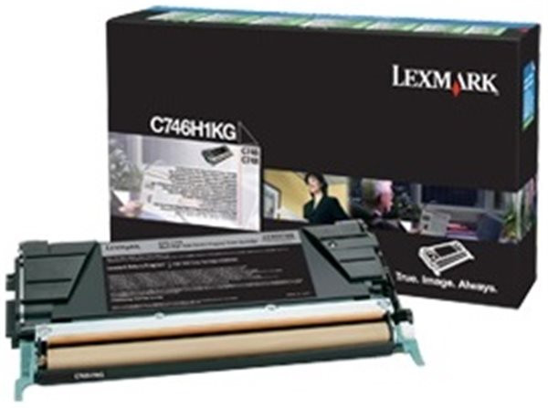 Original Toner Lexmark C746H1KG, ca. 12.000 S., schwarz