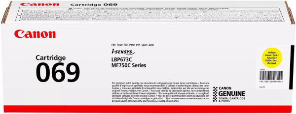 Original Toner Canon 069 / 5091C002AA, ca. 1.900 S., gelb 