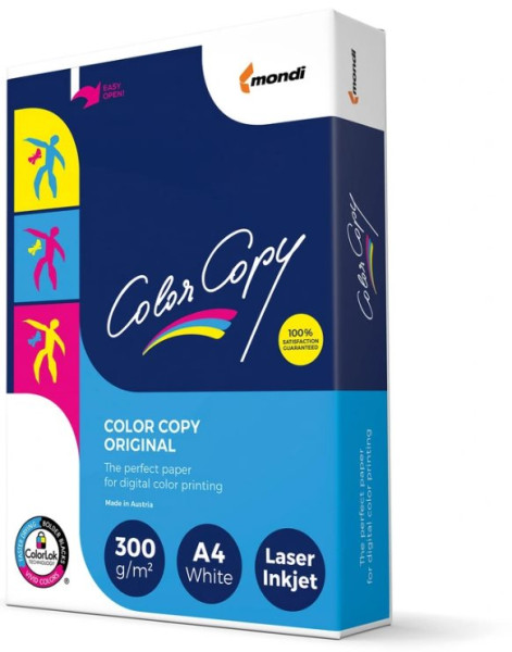 Papier A4 300g weiß Color Copy, beidseitig satiniert - für optimale Farbdrucke 