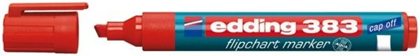 Flipchartmarker Edding 383 1-5mm Keilspitze (variable Schriftbreite) rot