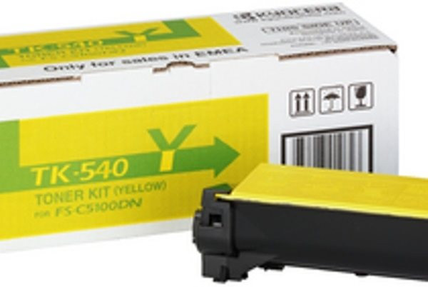 Original Toner Kyocera TK-540Y, ca. 4.000 S., gelb 