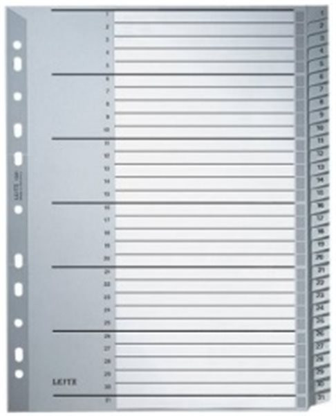 Register 1-31 A4 Plastik PP-Folie Leitz 238x297mm (1281-00-00)