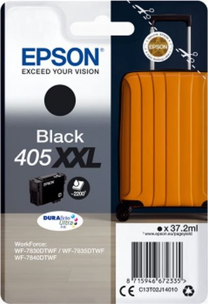 Original Tinte Epson T02J1 / 405XXL, ca. 2.200 S., schwarz