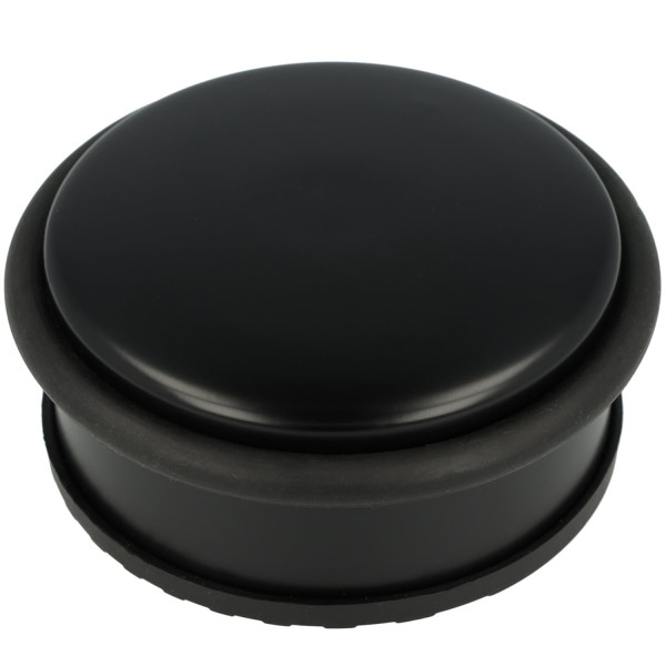 Türstopper Rundform, Edelstahl/Gummi, mit 1,2kg Eigengewicht, schwarz 
