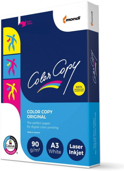 Papier A3 90g weiß Color Copy, beidseitig satiniert - für optimale Farbdrucke 