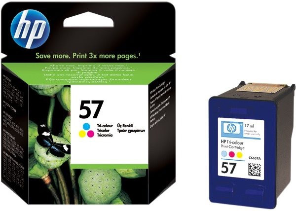 Original Tinte HP 57A / C6657AE, ca. 400 S., farbig